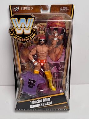 WWE Legends Series 5 Randy Savage Macho Man Figure Mattel w Shirt
